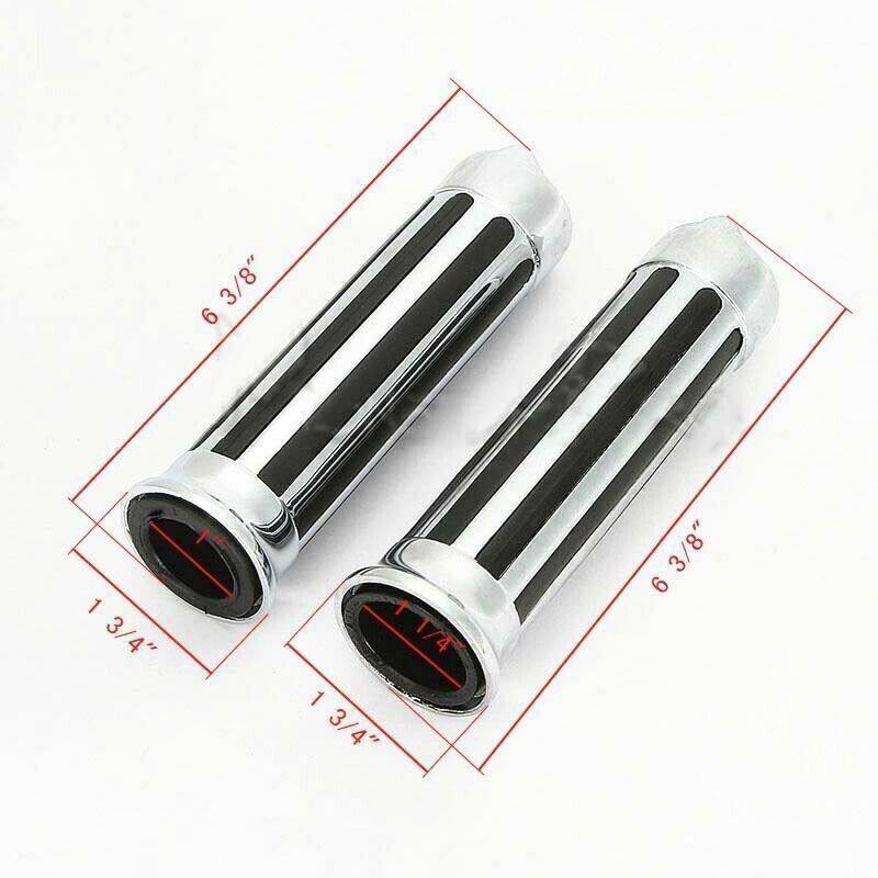 25mm 1" Handlebar chrome Skull Hand Grips Fit Suzuki Boulevard M109R M50 M90 M95 - TDRMOTO