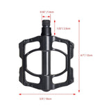 1 Pair Aluminium Alloy MTB Mountain Bike Bicycle Pedals Anti Slip 9/16" - TDRMOTO