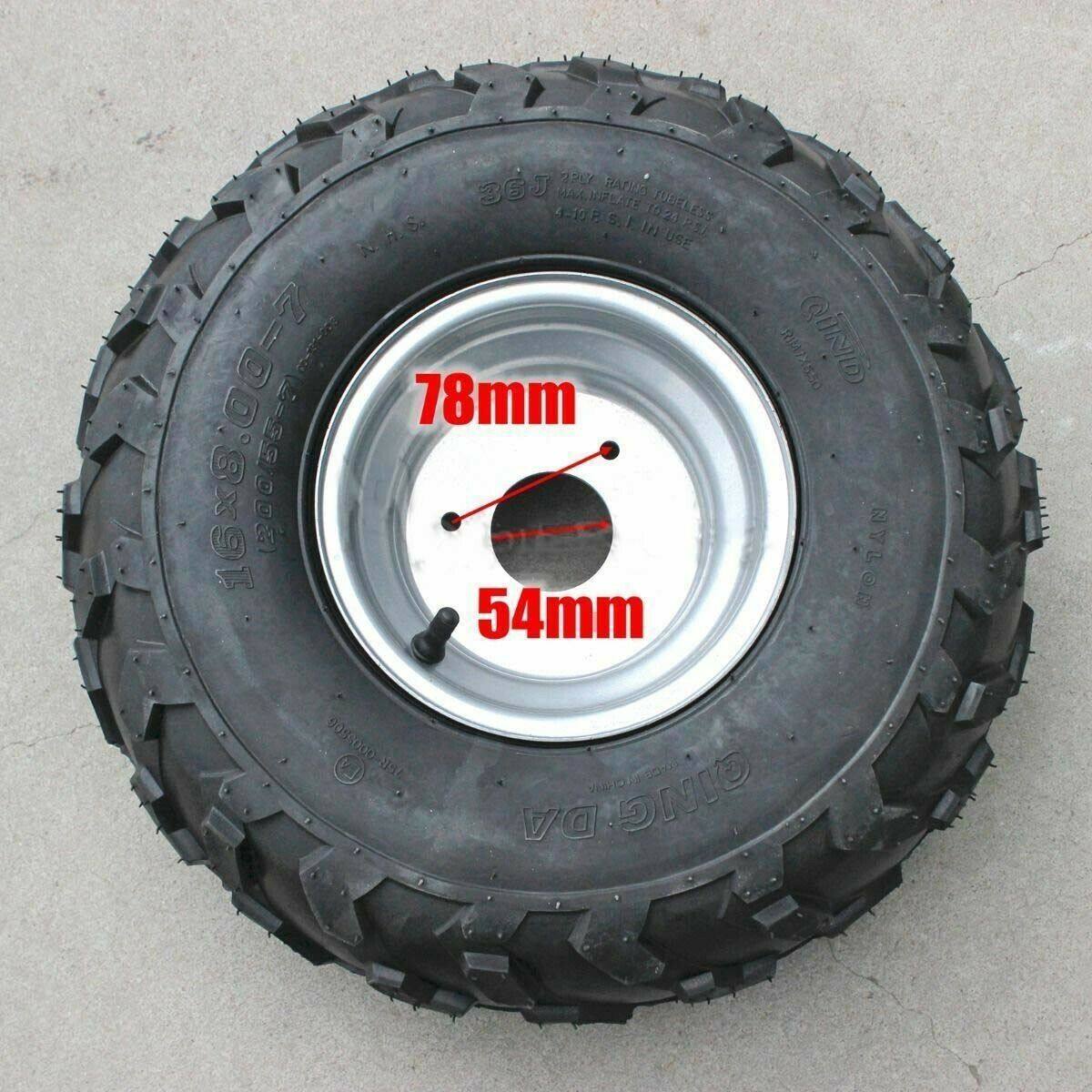 16x8-7 Wheel Tyre Rim ATV Quad/Buggy/Ride on Mower Gokart Nylon tubeless - TDRMOTO
