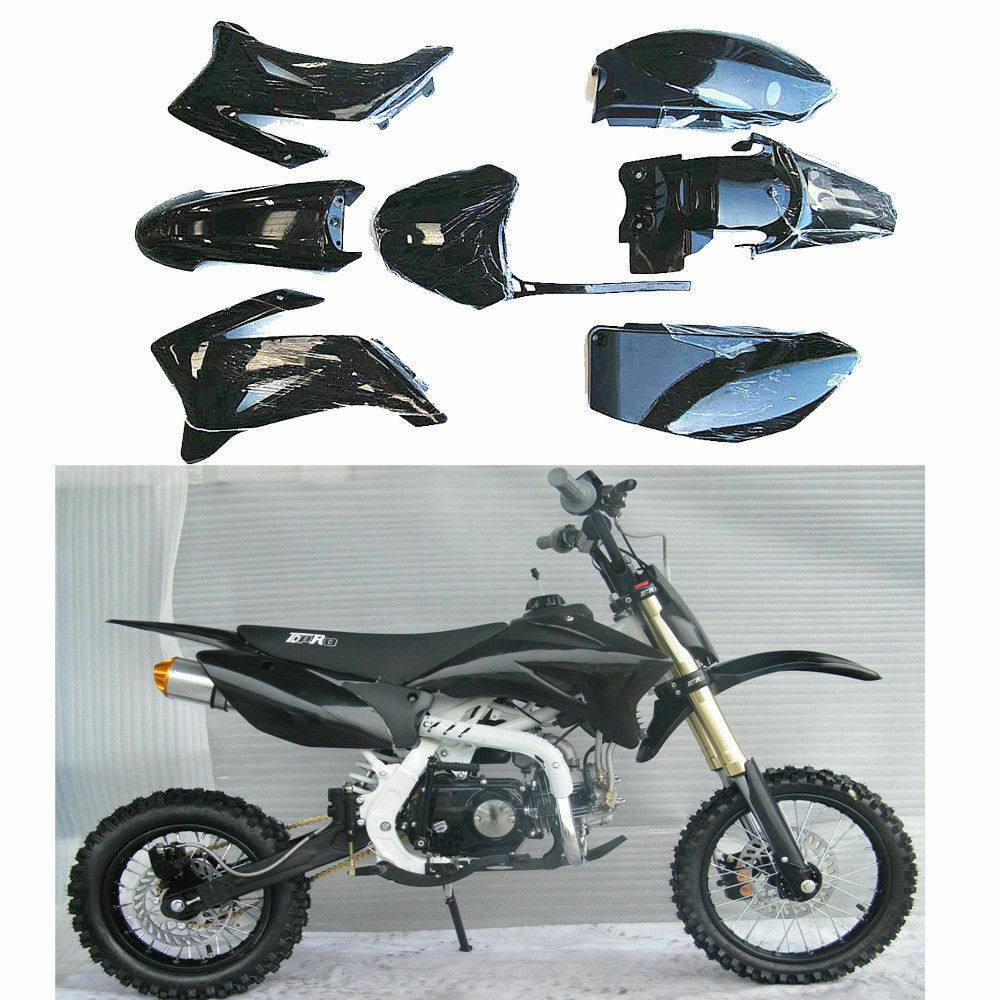 For TTR110 110/125/150/160/200/250CC Atomik Pitpro Thumpstar BLACK Plastics Kit - TDRMOTO