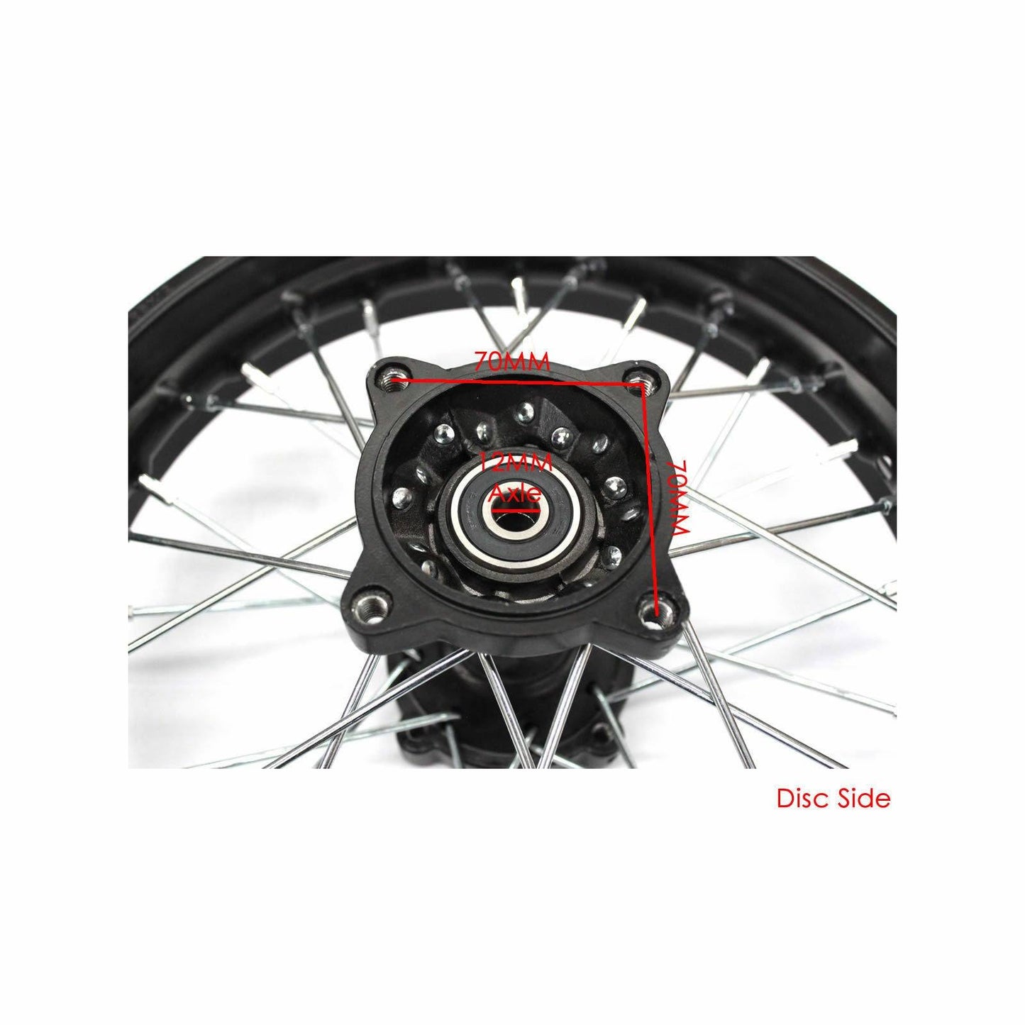 1.85-12 12mm Axle Rim 80/100-12 Tyre 70cc 110cc 125cc Dirt Pit Pro Trail MX Bike - TDRMOTO