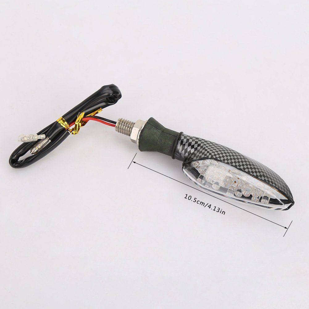 4X 12V Carbon Universal Motorcycle Bike LED Bulb Blinkers Turn Signal Indicator - TDRMOTO