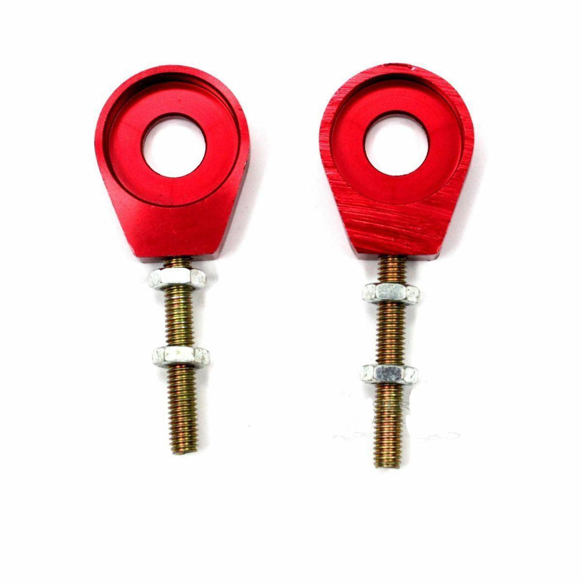 Red 2pc 15mm Chain Tensioner Adjusters Fit Honda Atomik Thumpstar Bike Scooter - TDRMOTO