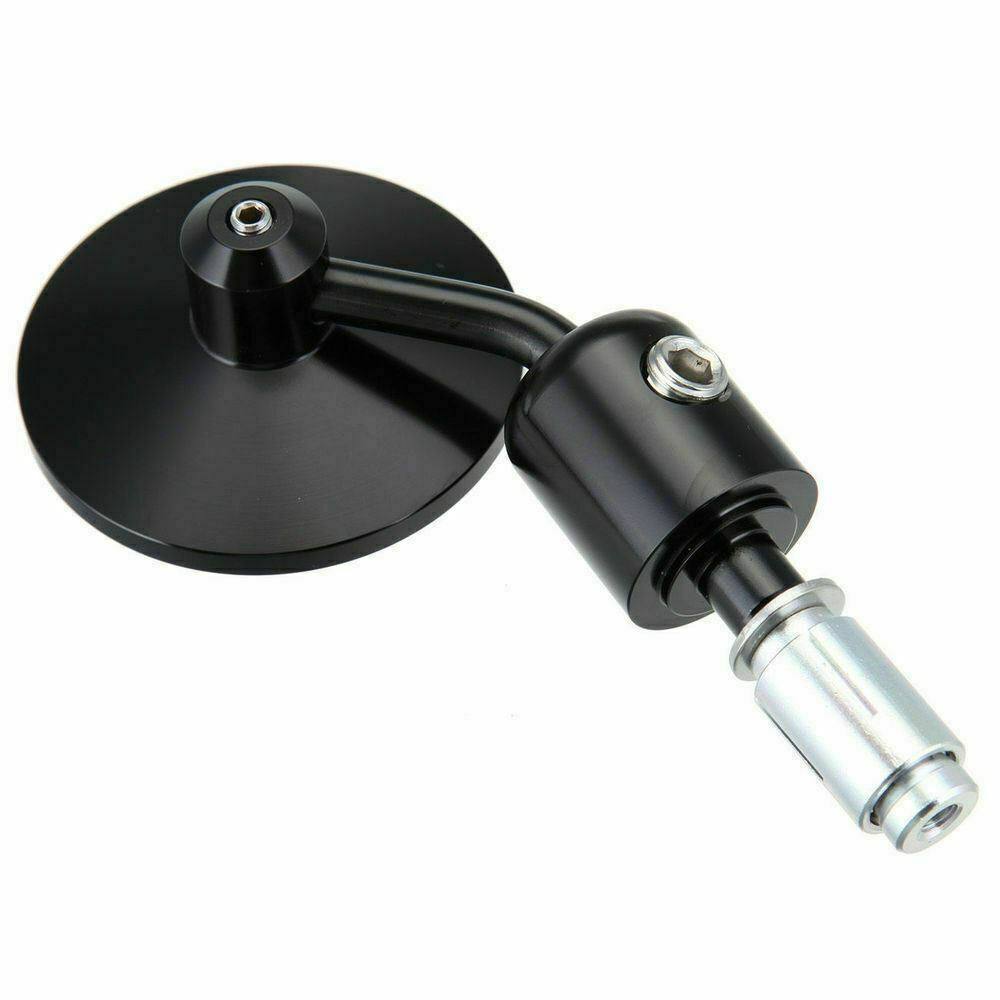 Black CNC 7/8" Handle Bar End Rear-view Mirror Universal Fit - TDRMOTO