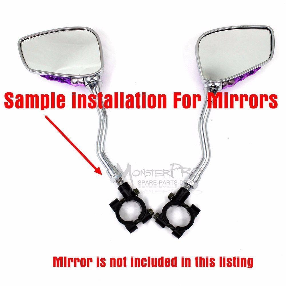 8mm Mirror Mount Holders Bracket Clamp For 7/8" 22mm Handlebar ATV Motorcycle - TDRMOTO