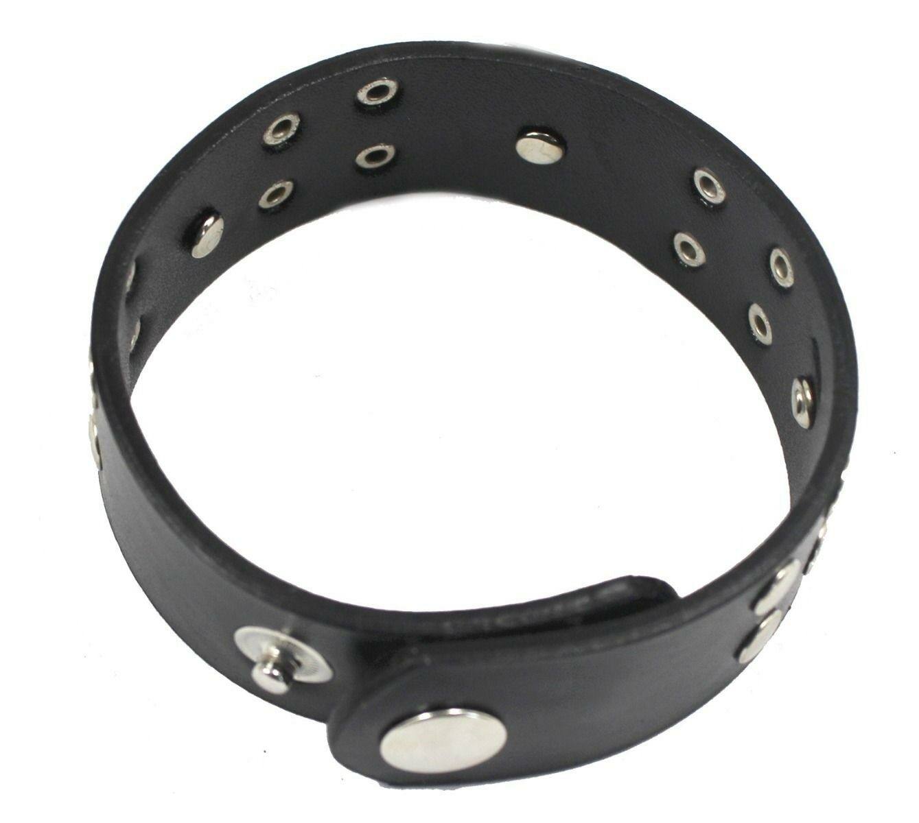 Men Women Boy Girl Biker leather bracelet wrist band wristband BLACK 3 Cross - TDRMOTO