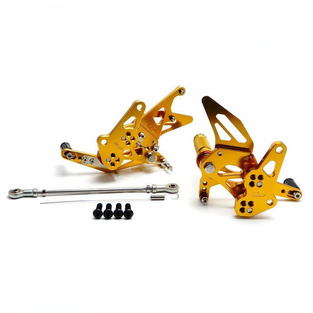 Gold Rearset Footrest For Suzuki GSXR 1300 2008 - 2017 Footpeg 09 10 11 12 13 - TDRMOTO