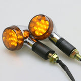 4x Chrome Motorcycle Turn Signal LED Indicator Light For Honda Yamaha Suzuki - TDRMOTO