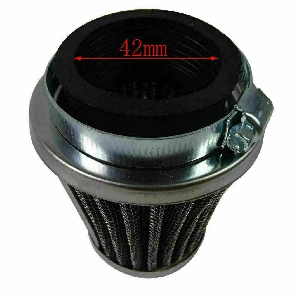 1x 42mm Chrome Pod Air Filter For Dirt Bikes ATV Quad Buggy Go Kart - TDRMOTO