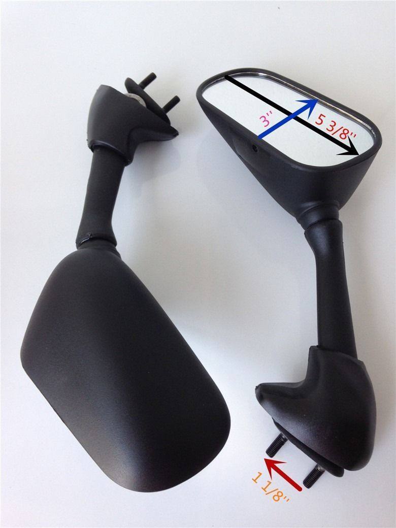 1998 1999 2000 2001 Yamaha YZF R1 Black Style Racing Replacement Mirrors - TDRMOTO