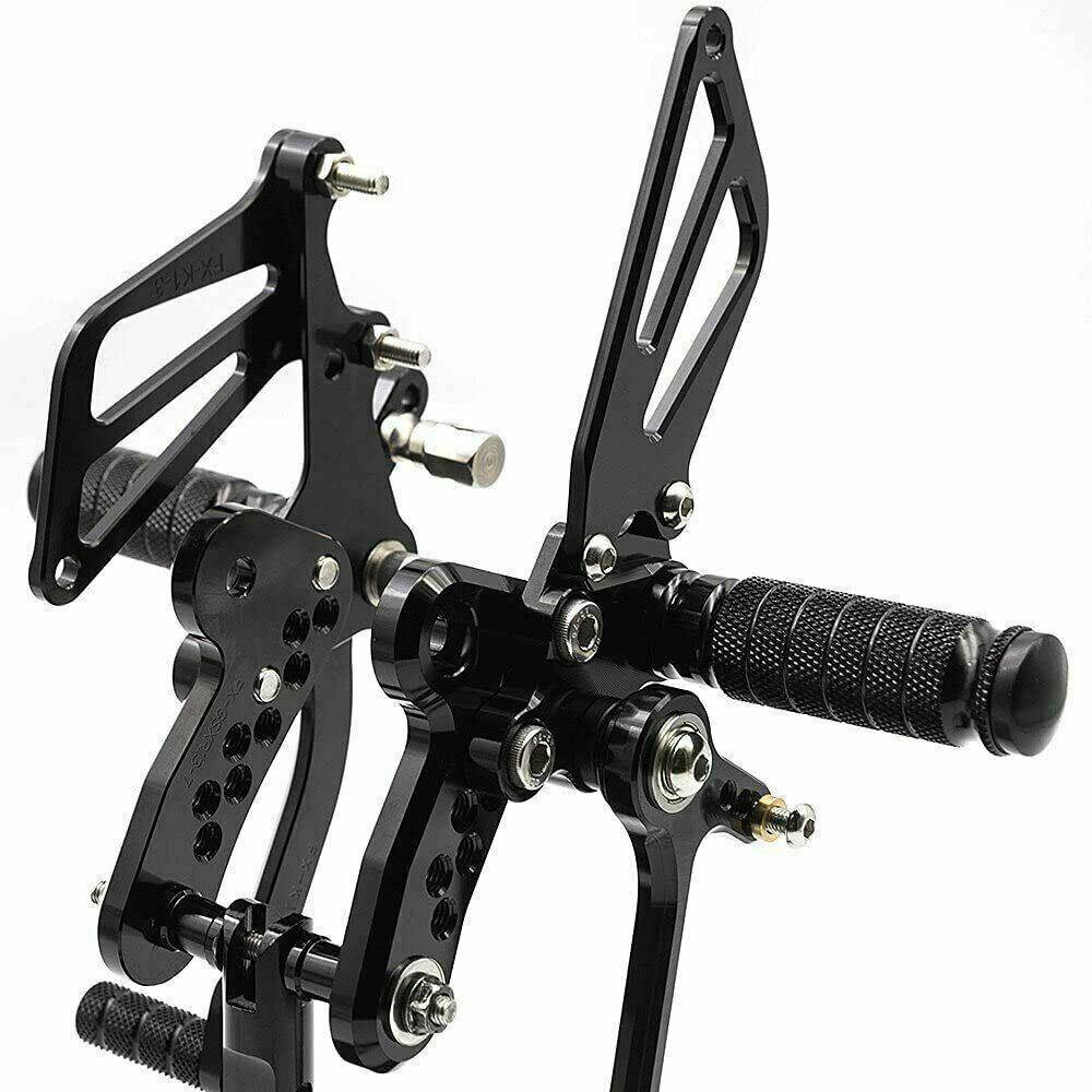 CNC Black Rearset Footpegs Footrest For SUZUKI GSXR1300 2008-2014 - TDRMOTO