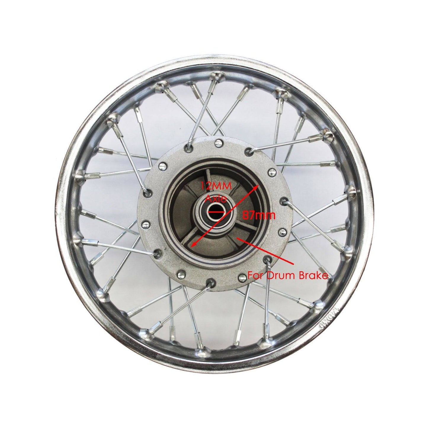 12mm Axle 2.50-10" Inch Rear Wheel Rim for Thumpstar Atomik Pit pro Dirt Bike - TDRMOTO