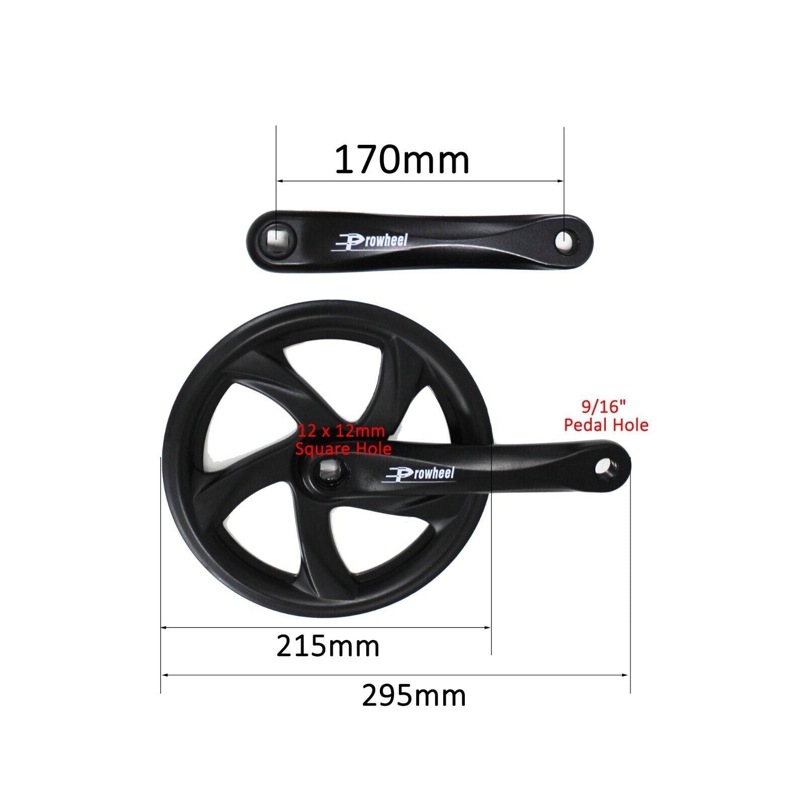 Prowheel Single Speed Crankset 48T 170mm Crank Arm Square - TDRMOTO