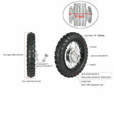 2.75-10 Inch Drum Brake Rear Back Wheel (Rim + Tyre) - TDRMOTO