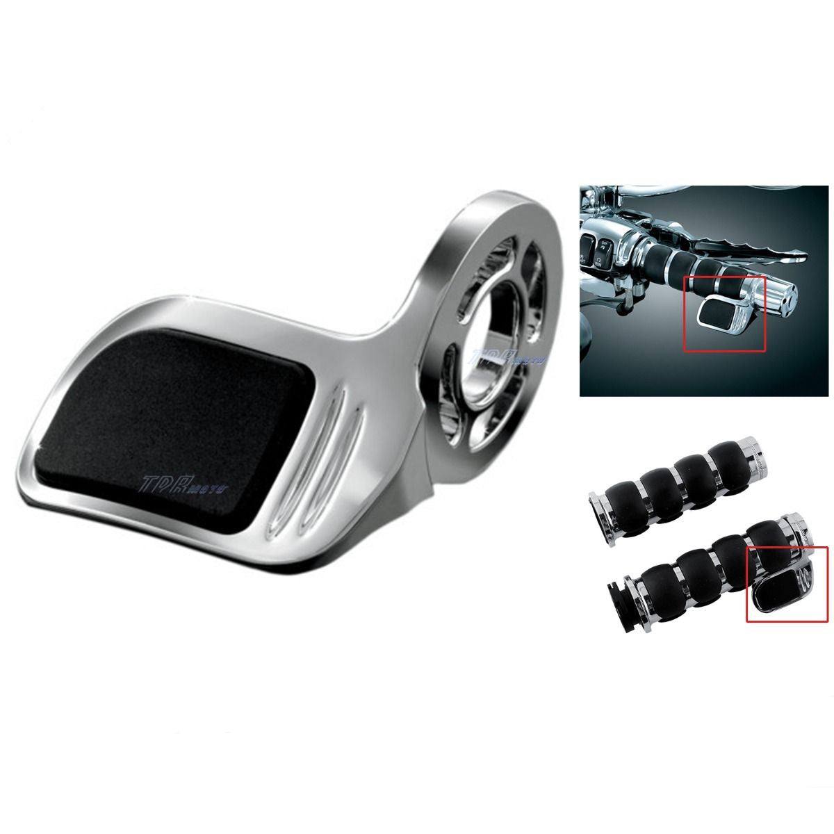 Chrome Throttle Boss Aid Assist Universal Use Harley Custom Bobber Right Side - TDRMOTO