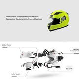 TDR Green Motorcycle Helmet Adult ECE 22.06 - TDRMOTO