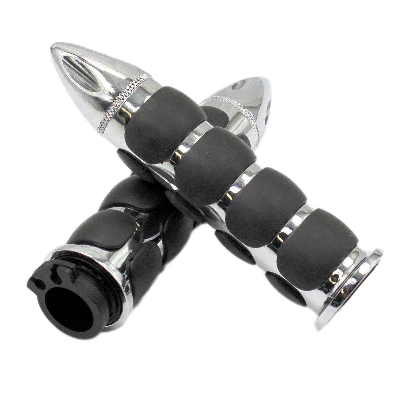 1" Motorcycle Chrome Handlebar Hand Grips For Harley Davidson Comfort Grip 25mm - TDRMOTO