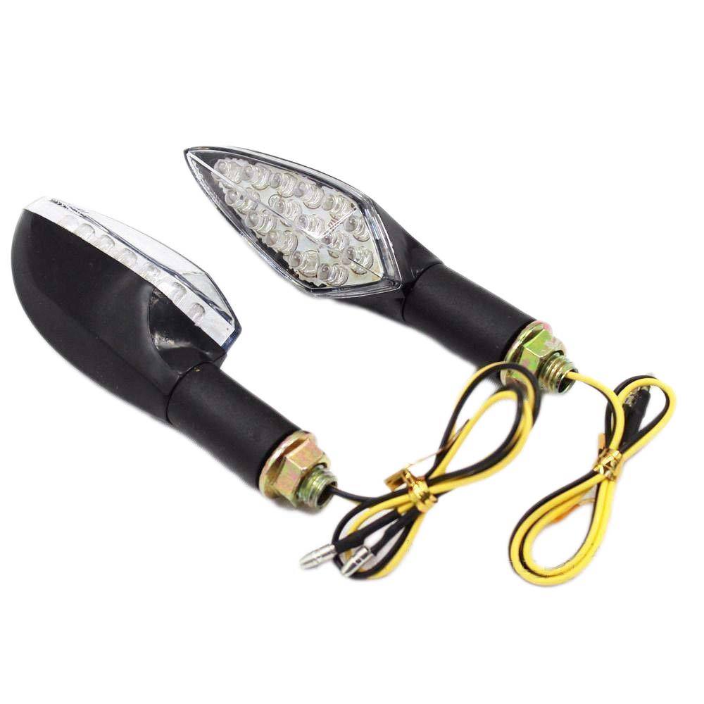 4x Black Indicators Motorcycle Motorbike LED Blinkers Yamaha Honda Suzuki - TDRMOTO