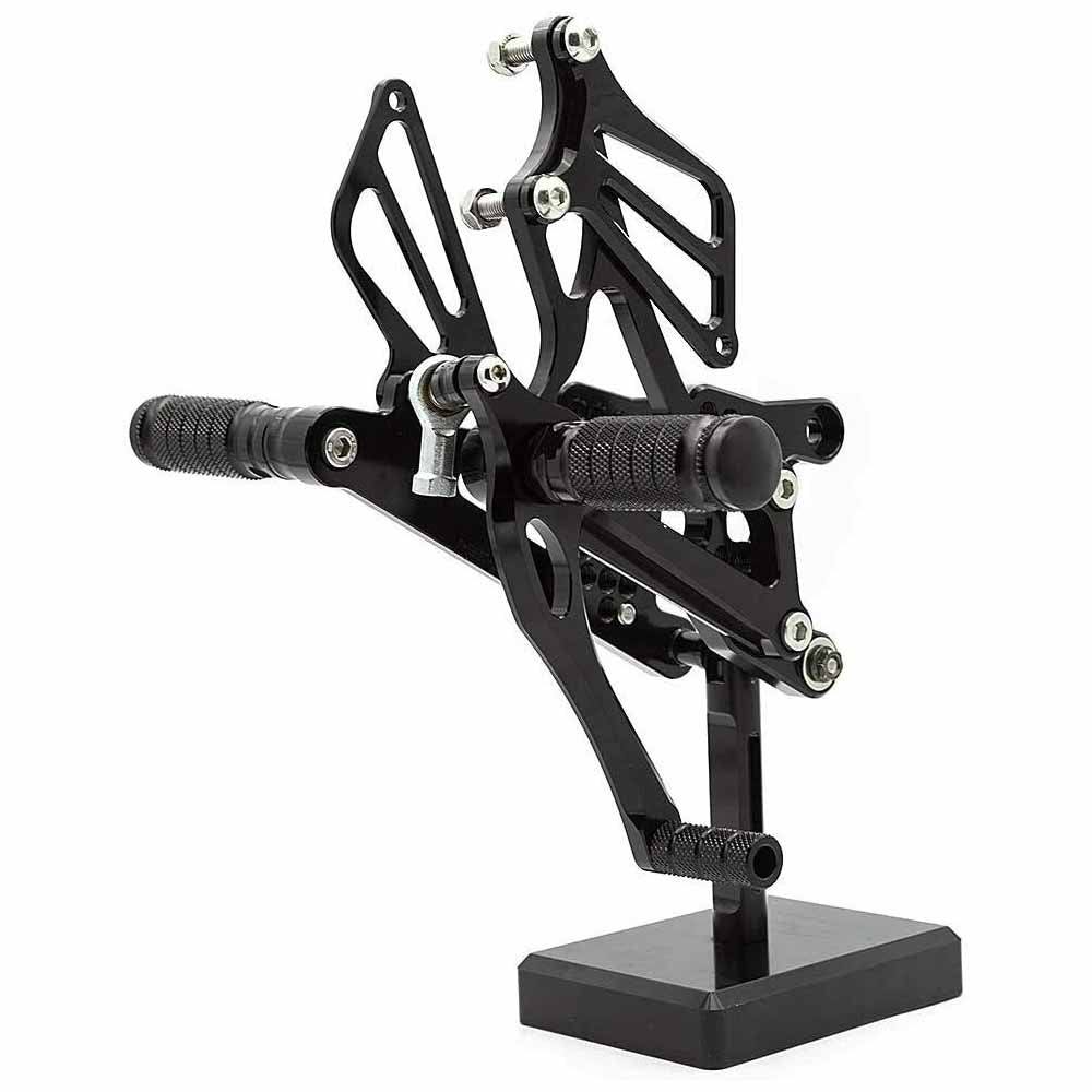 Black Rearset Footpegs Footrest For Yamaha YZF R1 2007-2008 - TDRMOTO