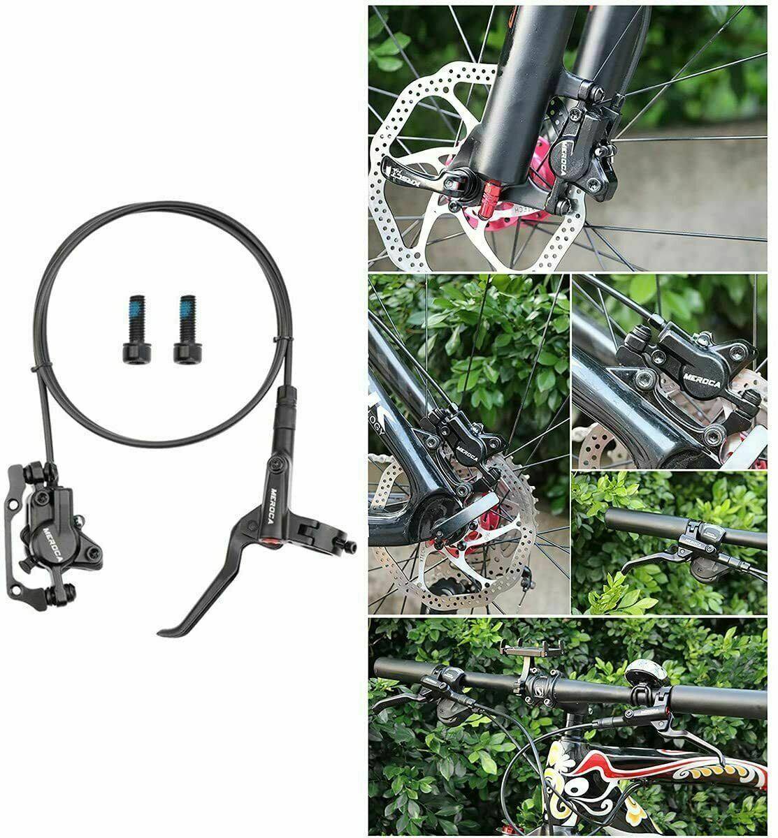 MTB Mountain Bike Hydraulic Disc Brake Levers Caliper Front Rear Set Black - TDRMOTO