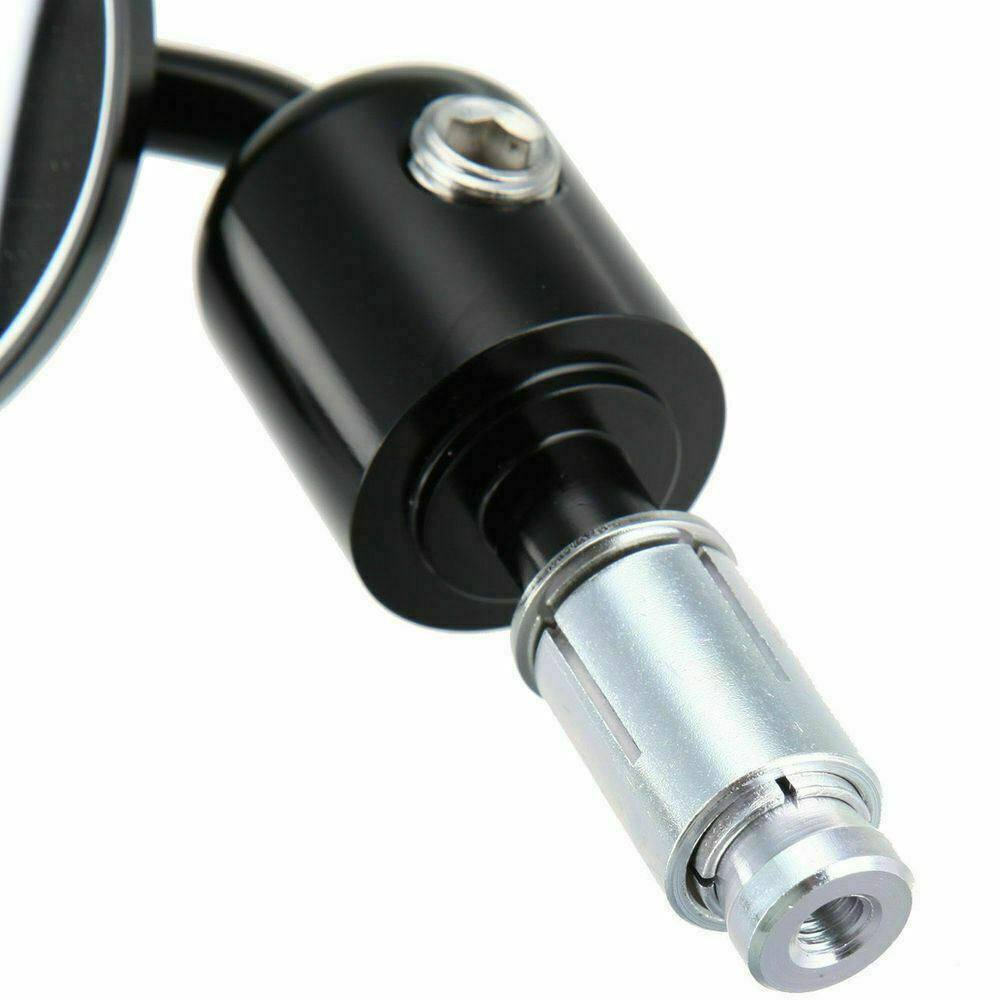 Black CNC 7/8" Handle Bar End Rear-view Mirror Universal Fit - TDRMOTO