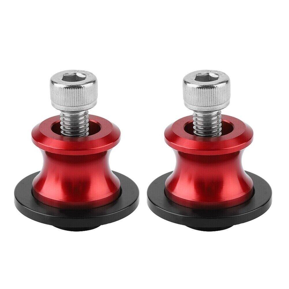 RED 6MM Swingarm Spool Sliders Stand Bobbins for Yamaha MT-03 - TDRMOTO