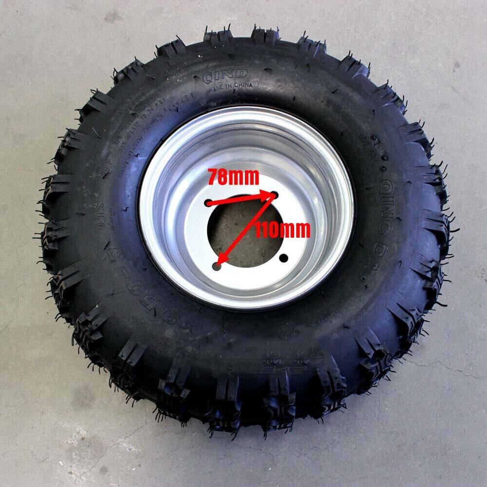 2pcs 18x9.5-8" Rear Wheel Tubeless Knobby Tyre & Rim For ATV Quad Dirt Bike - TDRMOTO