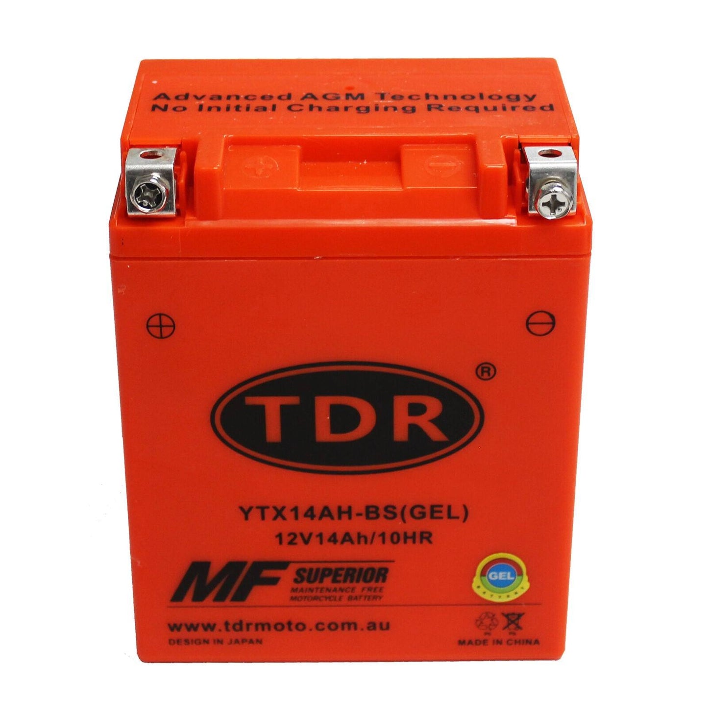 YB14A-A2/YTX14AH-BS 12V ATV/UTV Battery Honda Suzuki Polaris Kawasaki Yamaha - TDRMOTO