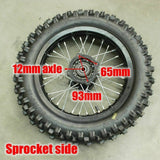 80/100 - 12" Inch Rear Back Wheel Rim Tyre Tire for 125CC Dirt Pit PRO Trail Bike - TDRMOTO