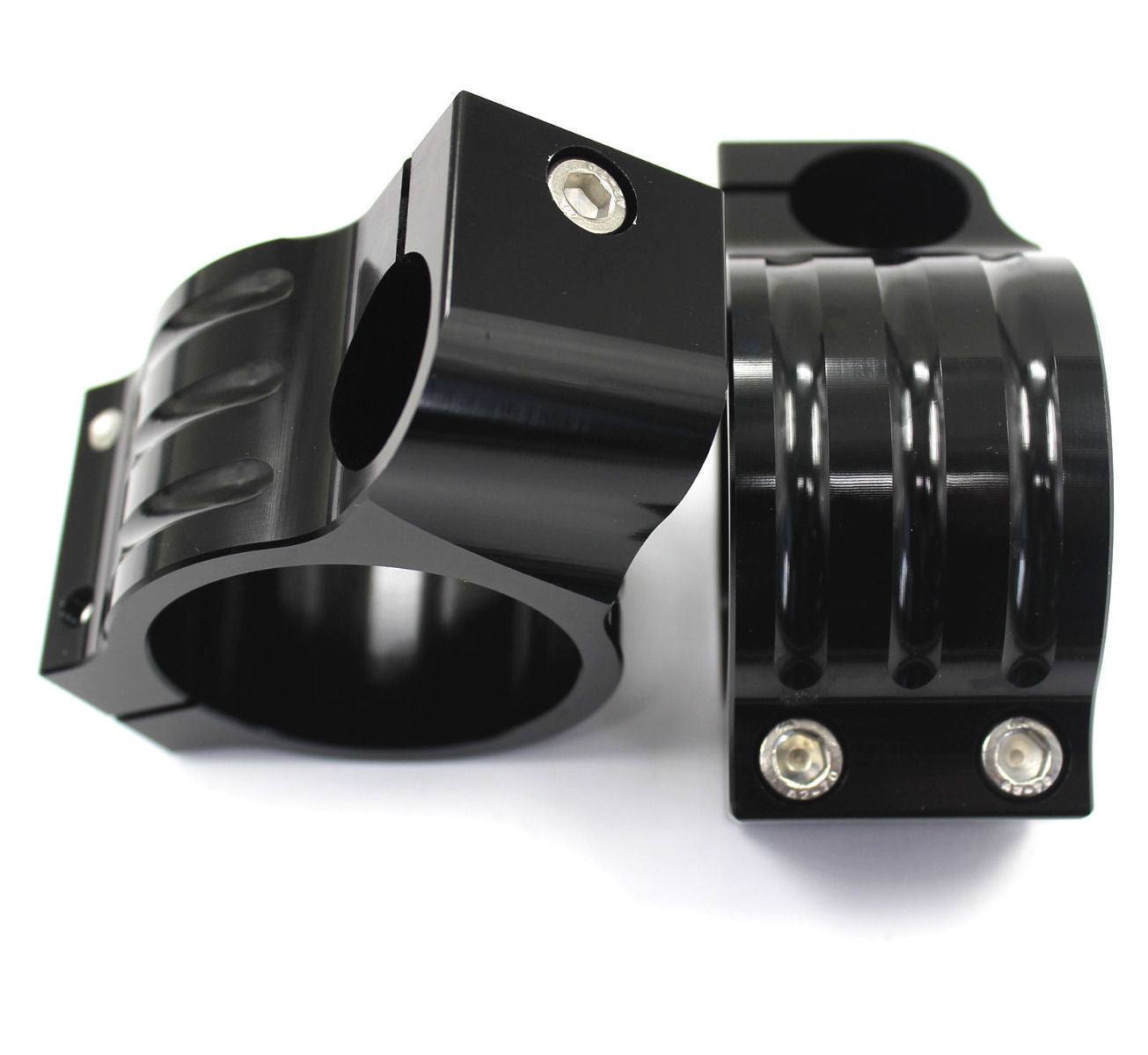 Pair Clip-On Black Handlebar 43 mm F Yamaha YZF-R6 1999 2000 2001 2002 2003 2004 - TDRMOTO