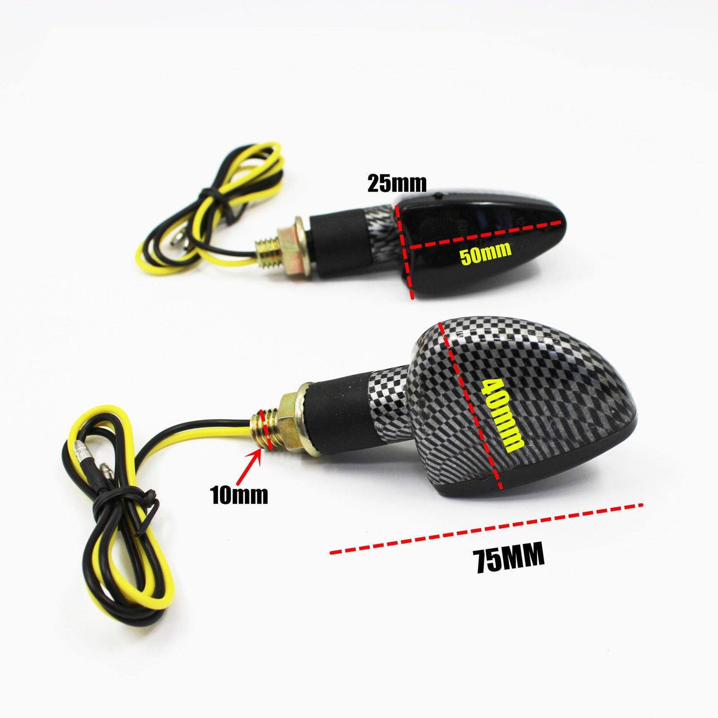 4x Carbon LED Turn Signal Indicators Blinker Amer Lights For KTM 525 EXC Racing - TDRMOTO