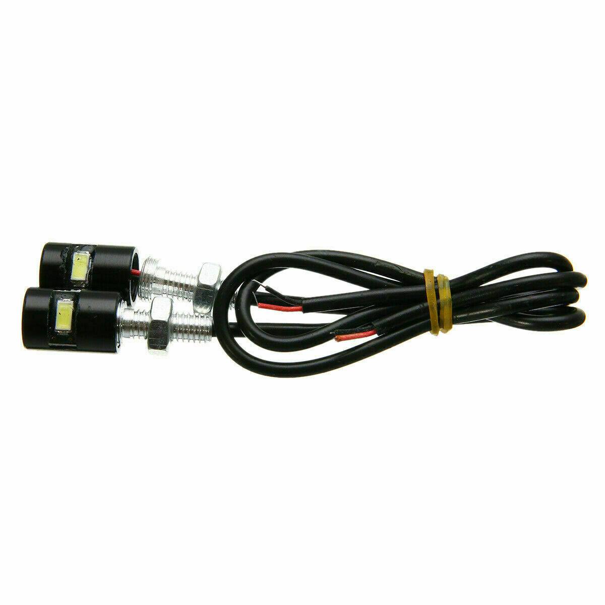 2 x LED License Number Plate Light Screw Bolt Bulbs SMD For Car Motorcycle WHITE - TDRMOTO