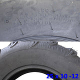 2pcs 25x10-12 Tyres Tires 12 Inch For ATV Quad Buggy Off Road Farm Bike 6 Ply - TDRMOTO