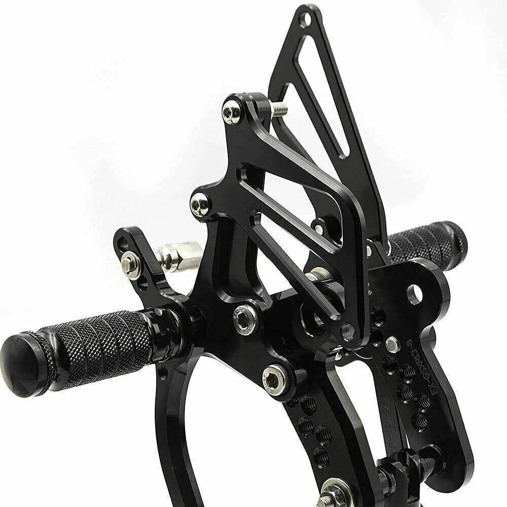 CNC Black Rearset Footpegs Footrest For SUZUKI GSXR1300 2008-2014 - TDRMOTO