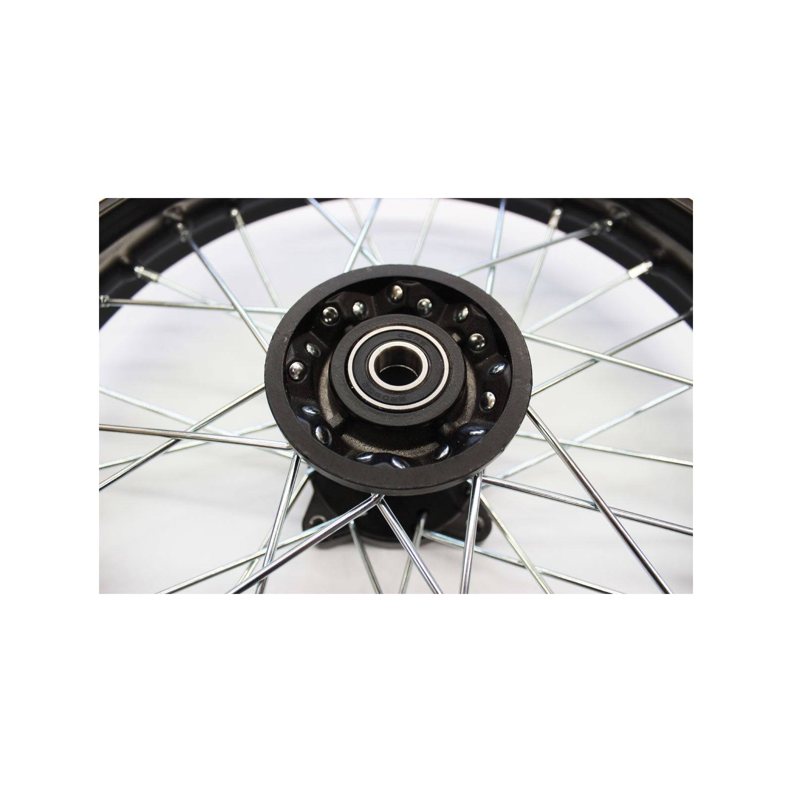Black 15mm axle 60/100- 14" Inch Front Wheel Rim Knobby Tyre PIT PRO Dirt Bike - TDRMOTO