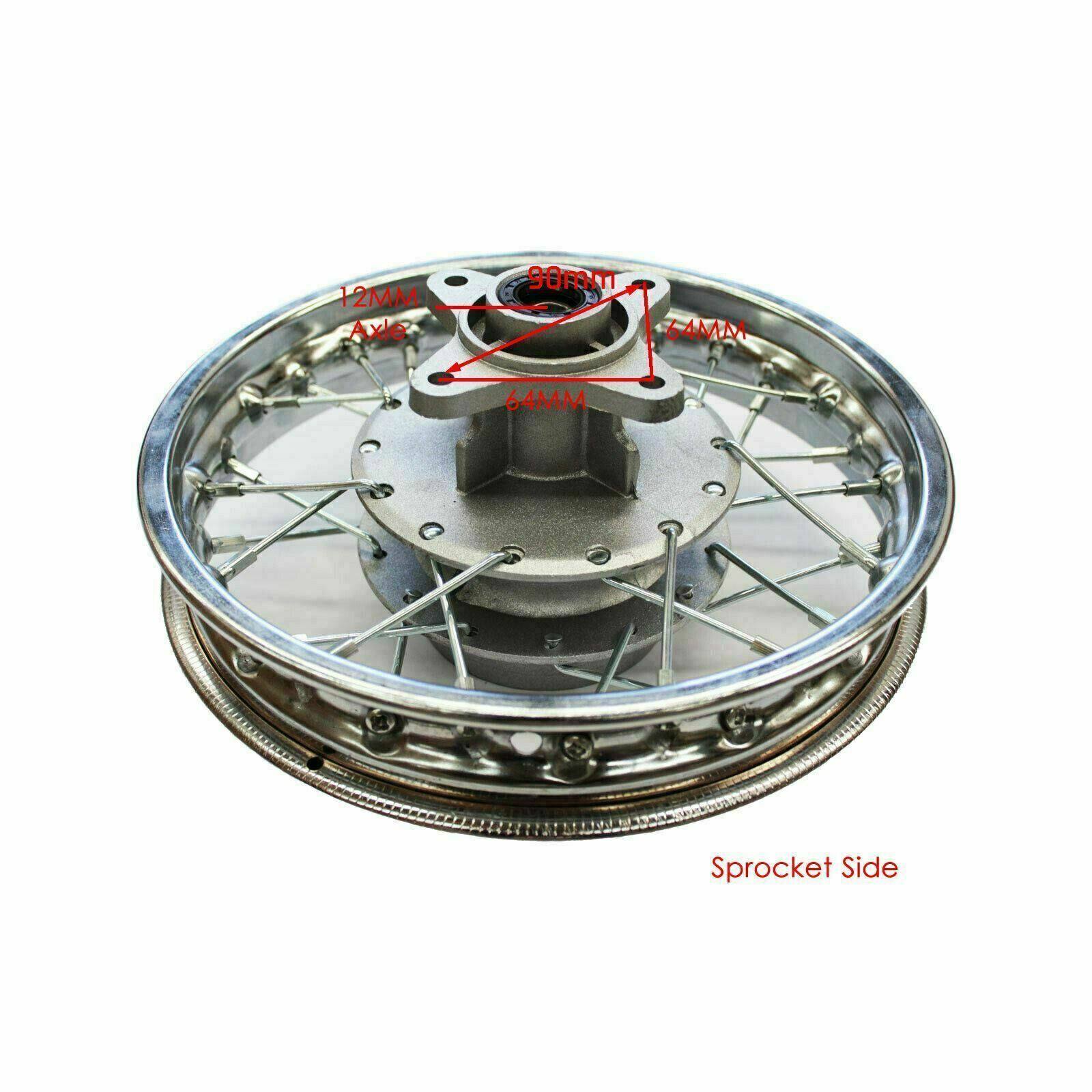 2.50-10 Inch Rear Wheel Rim Drum brake for CRF50 XR50 TTR50 Dirt Pit Bike - TDRMOTO