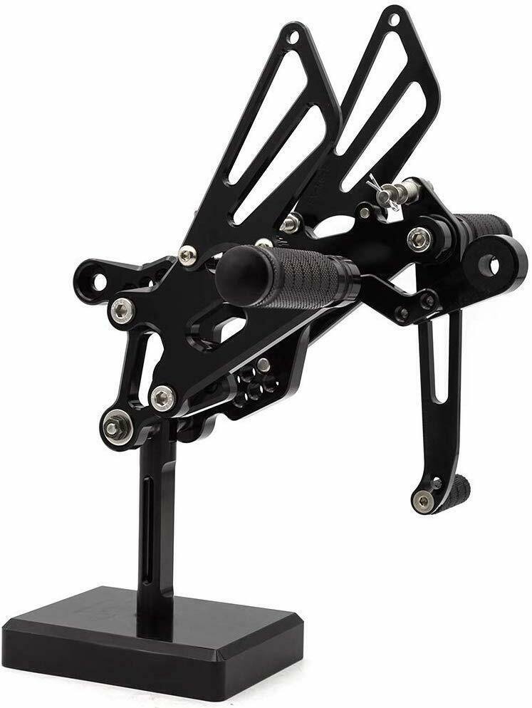 Black Rearset Rear Set Foot pegs Adjustable 4 YAMAHA 2006-2014 YZF R6 Gold 12 13 - TDRMOTO
