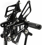 Black Rearset Foot pegs Rear set For Honda CBR 600 RR 2007-2008 07 08 - TDRMOTO