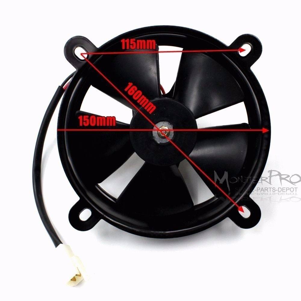 12V 6 inch thermo Radiator COOLING FAN fan Pit Trial dirt bike atv Quad Buggy - TDRMOTO