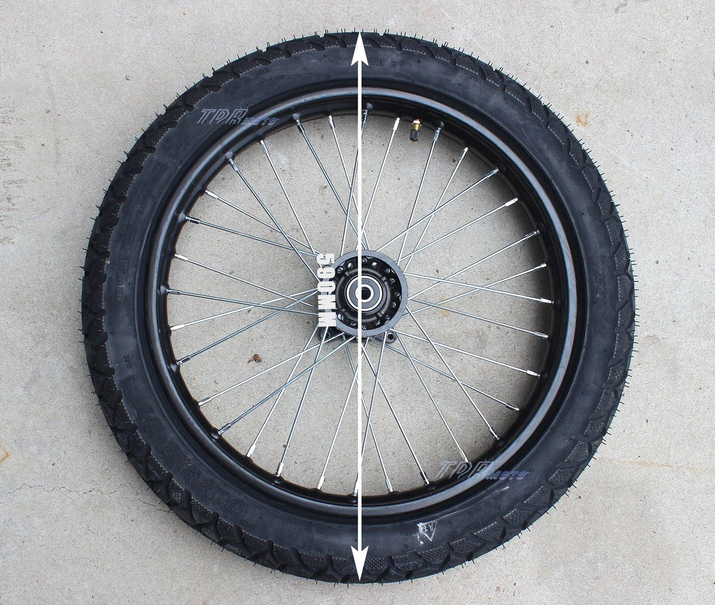 Set of Horse Sulky JOG Cart Buggy Wheels/Tires 90/90-17 Inch Wheel 12mm Axle - TDRMOTO