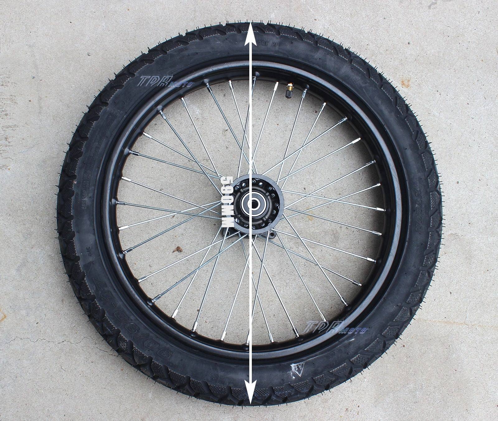 Set of Horse Sulky JOG Cart Buggy Wheels/Tires 90/90-17 Inch Wheel 12mm Axle - TDRMOTO