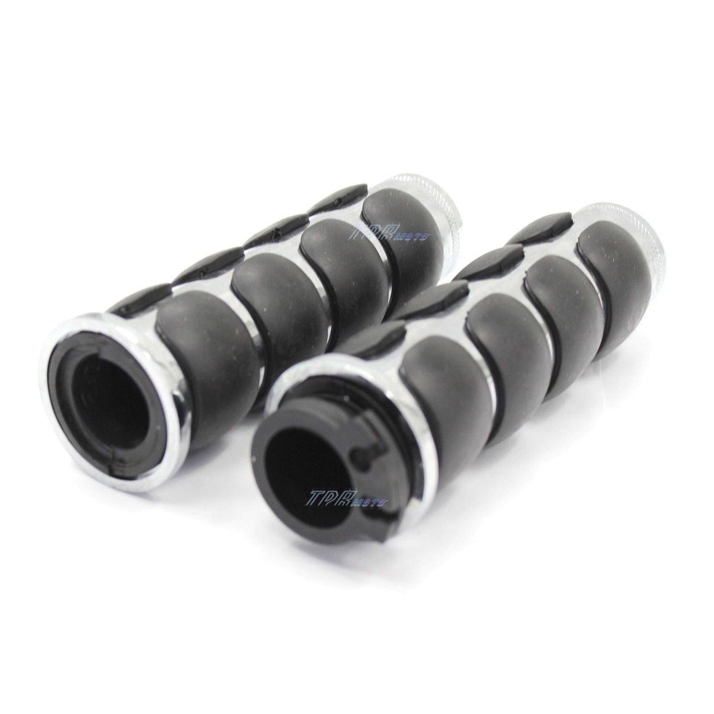 New Chrome 1" Handlebar Hand Grips For Harley Davidson Sportster Dyna Softail - TDRMOTO