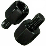 2 pieces Black Mirror Adapter Convert Right 10mm to Right 8mm - Thread Reducer Converter - TDRMOTO