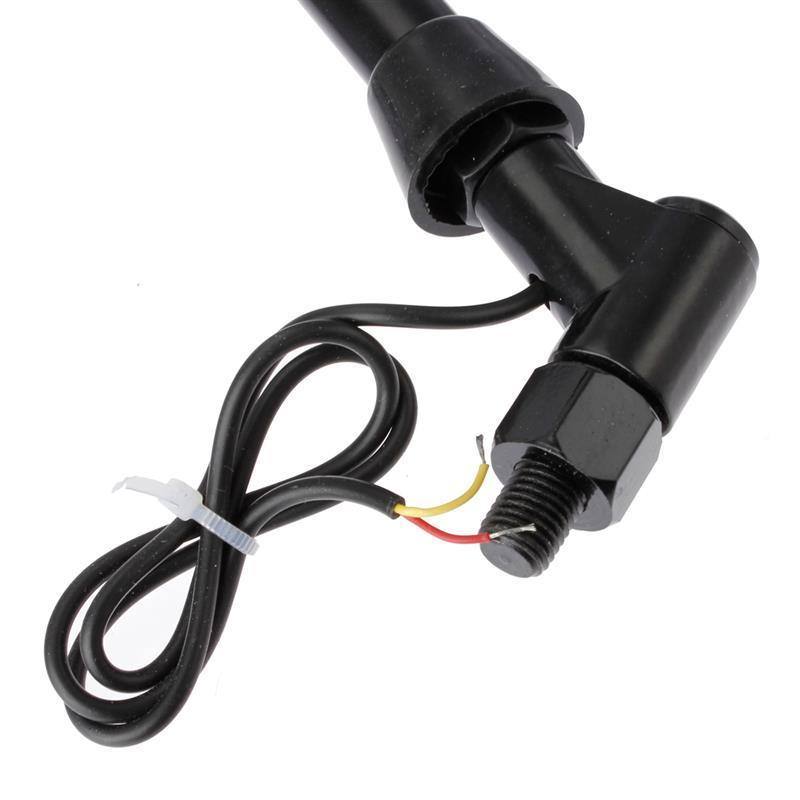 Black motorcycle rearview side mirrors w/ LED indicator for Hyosung GV650 - TDRMOTO