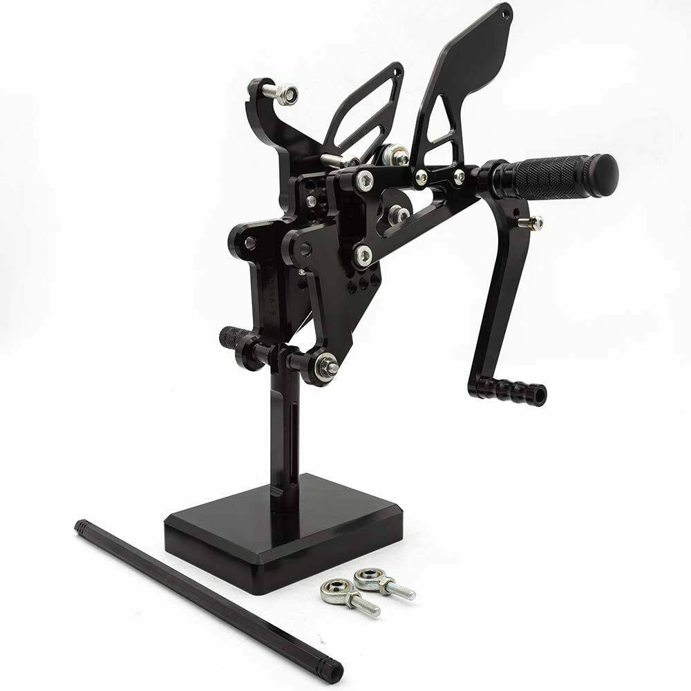 Adjustable Rearset Foot Rest Peg Rear Set Black For 2003 2004 2005 YAMAHA YZF R6 - TDRMOTO