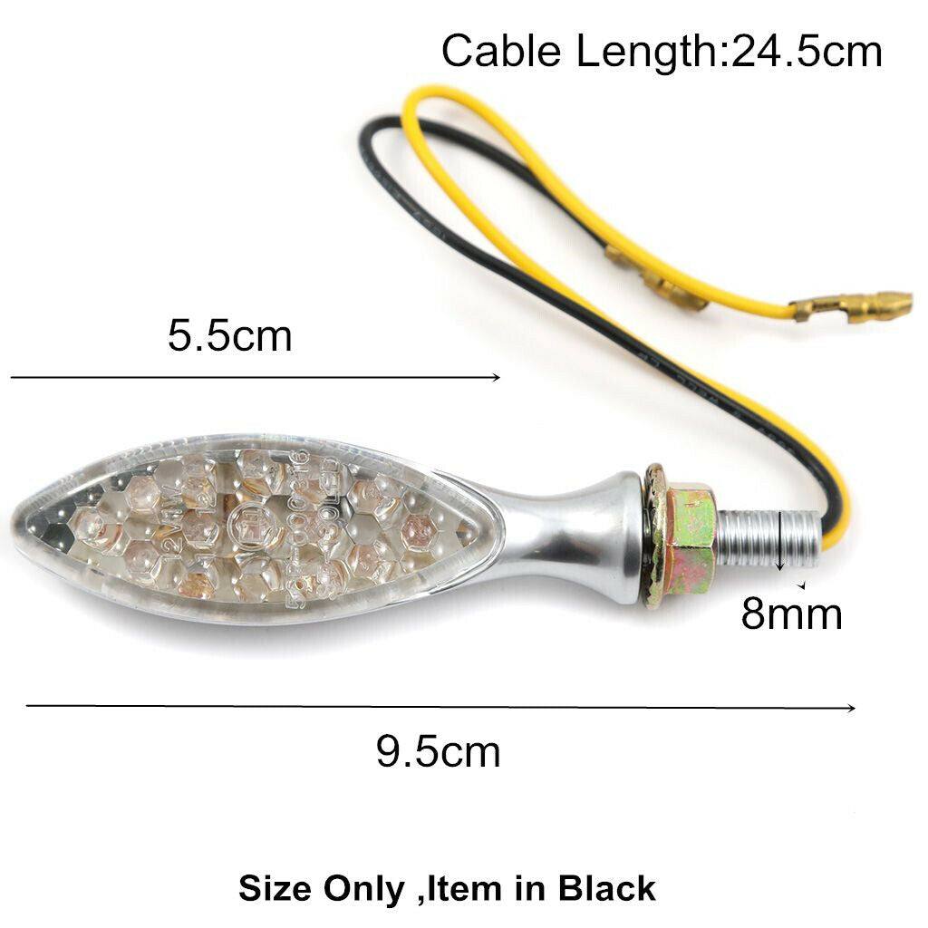 8mm Black TURN SIGNAL LED INDICATOR 4 Yamaha Dual Sport Motorcycle Dirt Bike - TDRMOTO