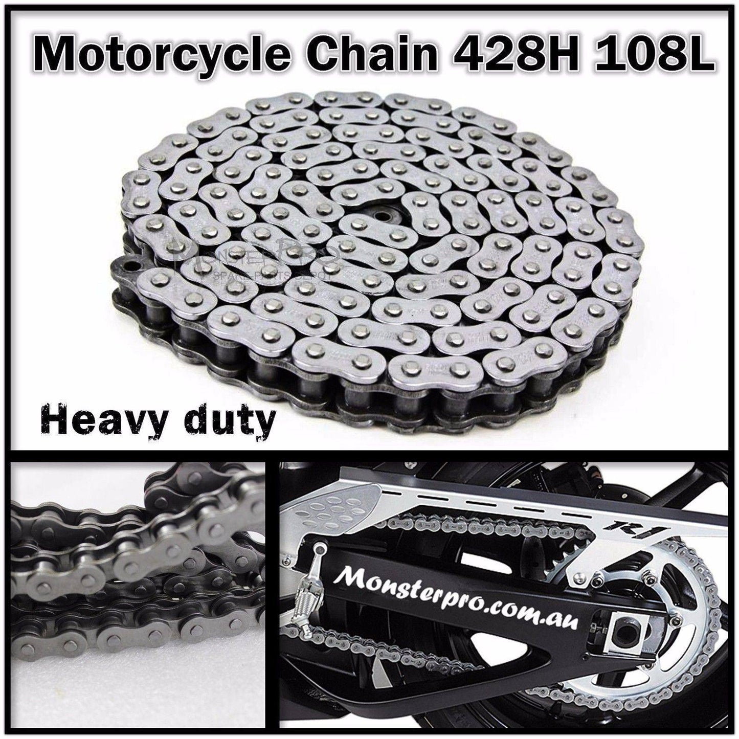 Motorcycle 428 108L Chain For 90-125 cc Honda 80-230cc Yamaha 70-125 cc Suzuki - TDRMOTO