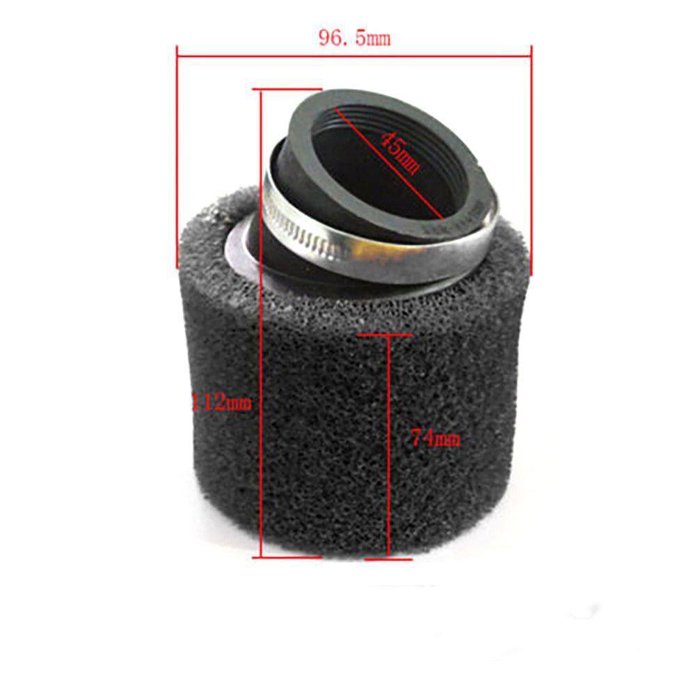 45mm Dual Foam Pod Air Filter Angled Fitting for Dirt Bikes/Quad Bikes/ATV Buggy - TDRMOTO