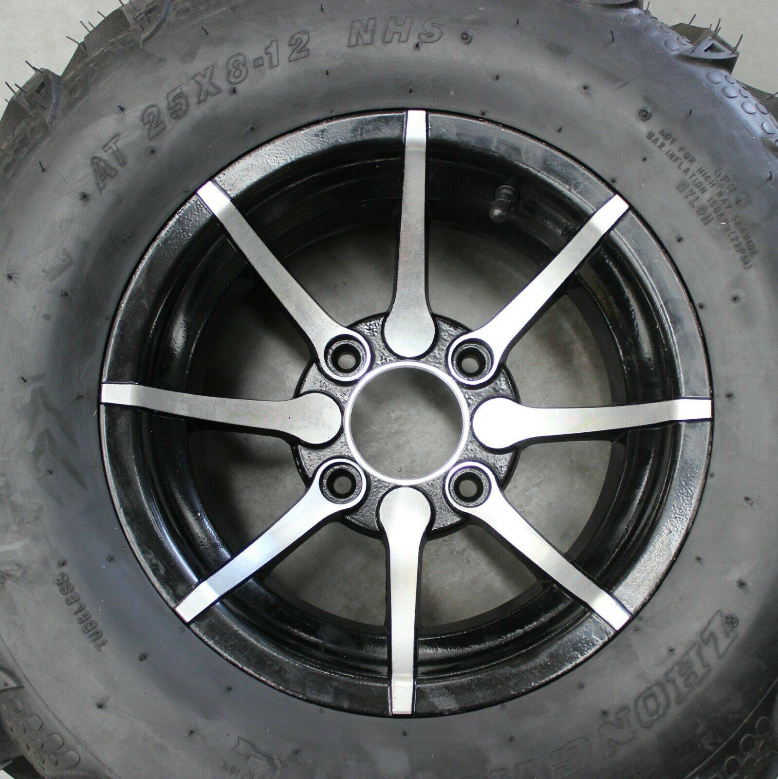 25X8-12" Front Alloy Wheel Rim Tyre Tire For Quad Dirt Bike ATV Buggy - TDRMOTO