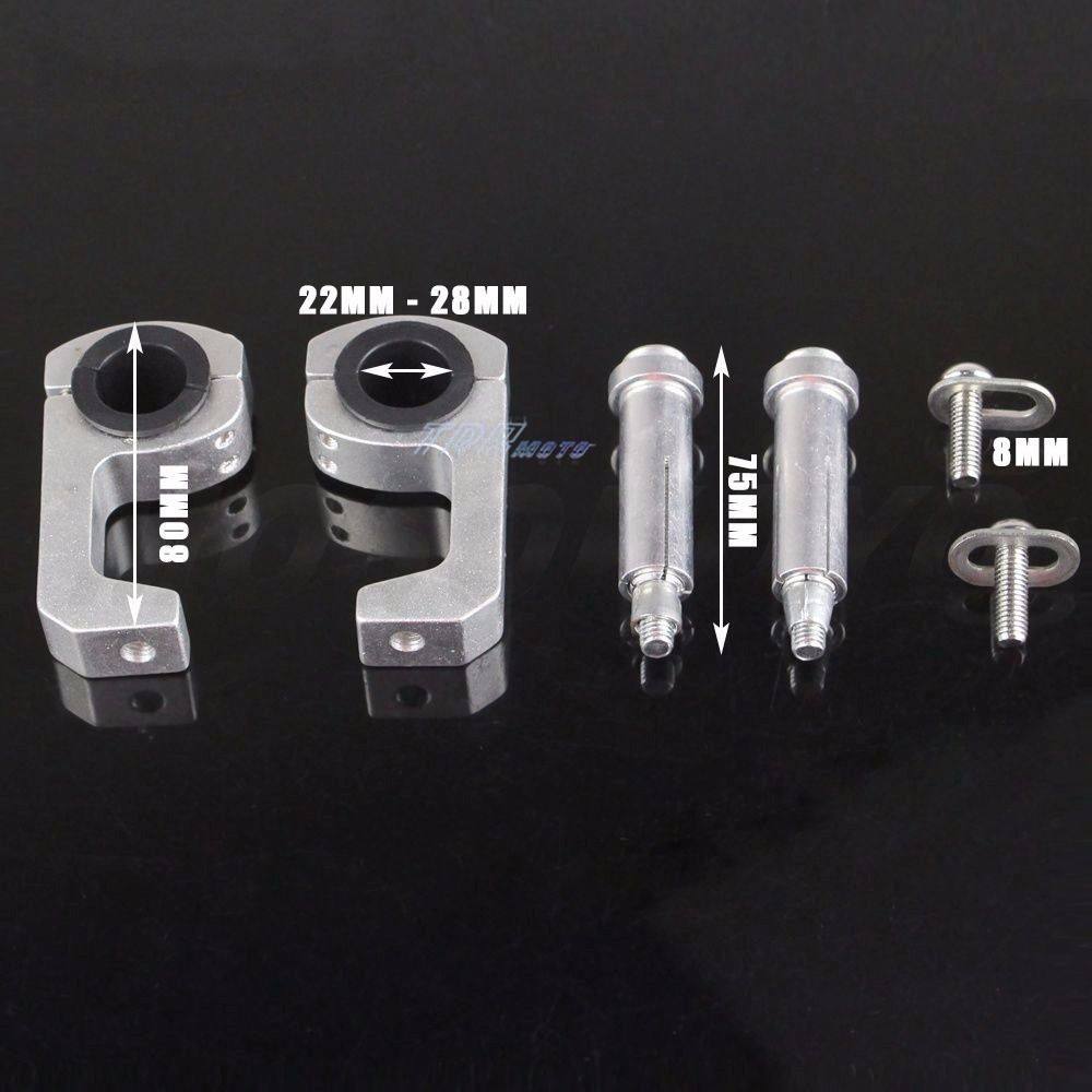 White Aluminum Motorcycle Bike 28mm 22 mm Handguards Hand Guards Protectors - TDRMOTO